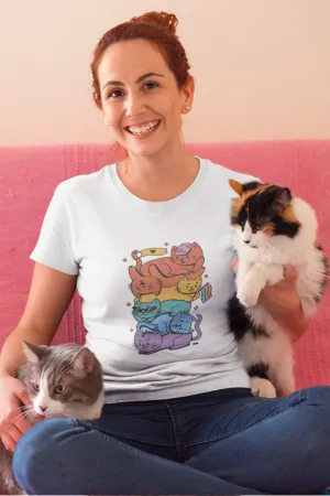 LGBTQ Cats Printed T-shirt for women