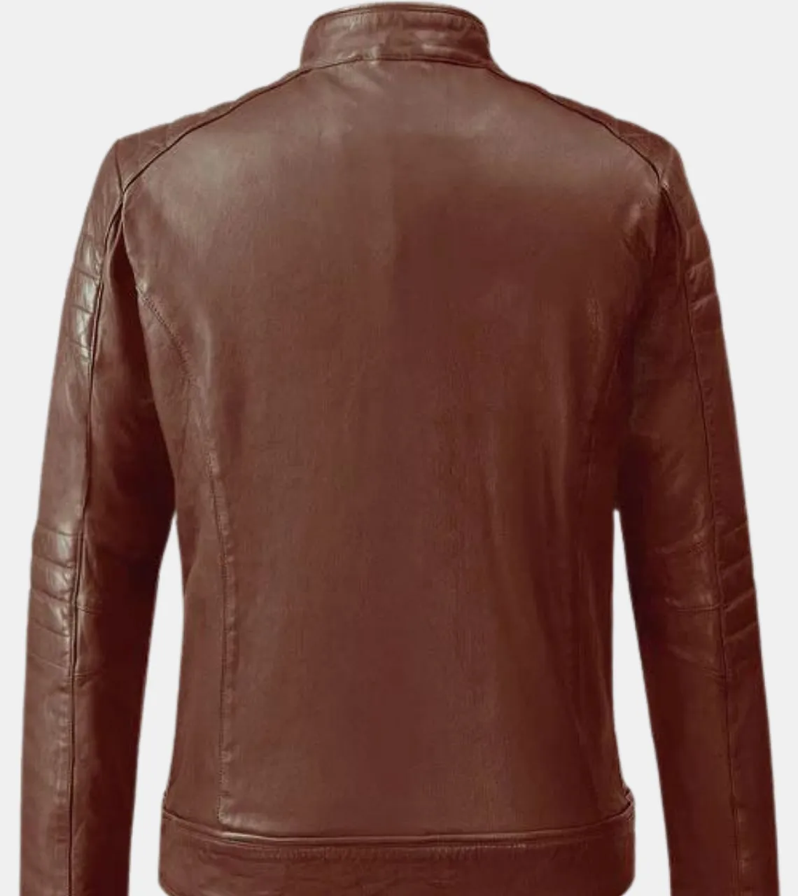 Lorenzo Men's Tan Brown Quilted Leather Jacket