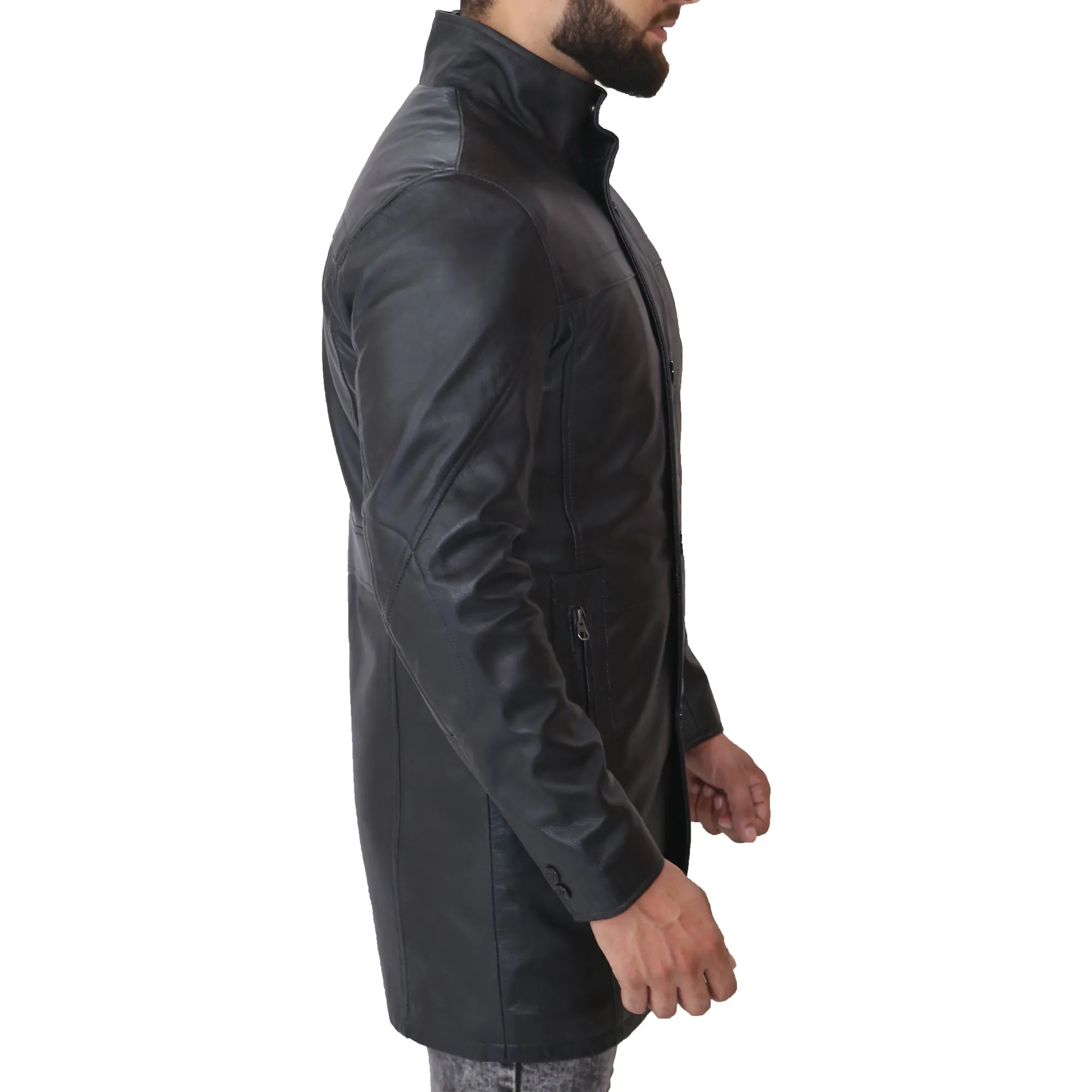 Men's Black Trench Coat