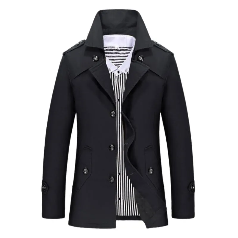 Men's Mid-length Lapel Trench Coat 55213486F