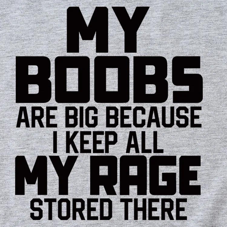 MY BOOBS ARE BIG Alphabet Women's Short Sleeve Loose Crew Neck T-Shirt