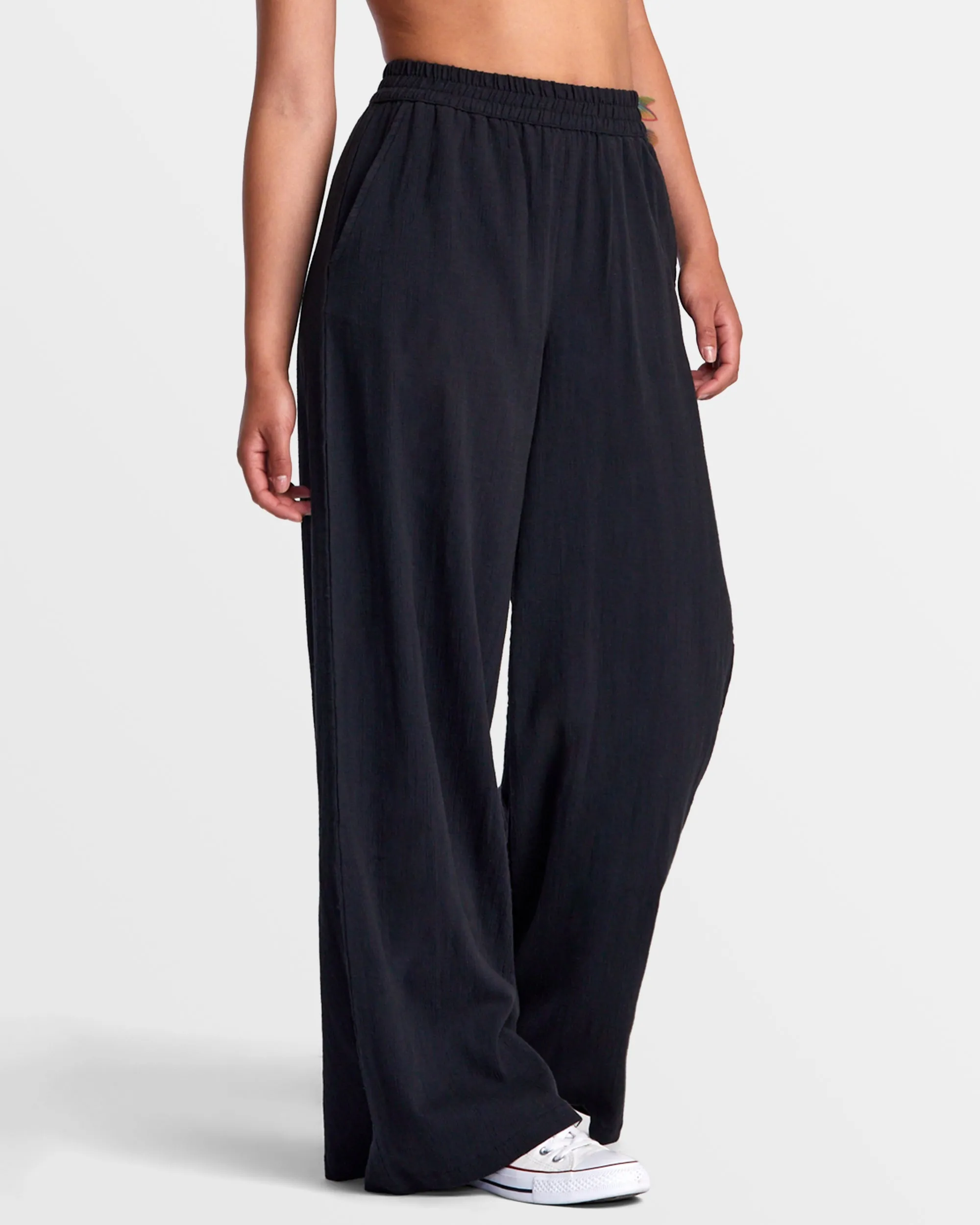 New Yume Wide Leg Pants - Rvca Black