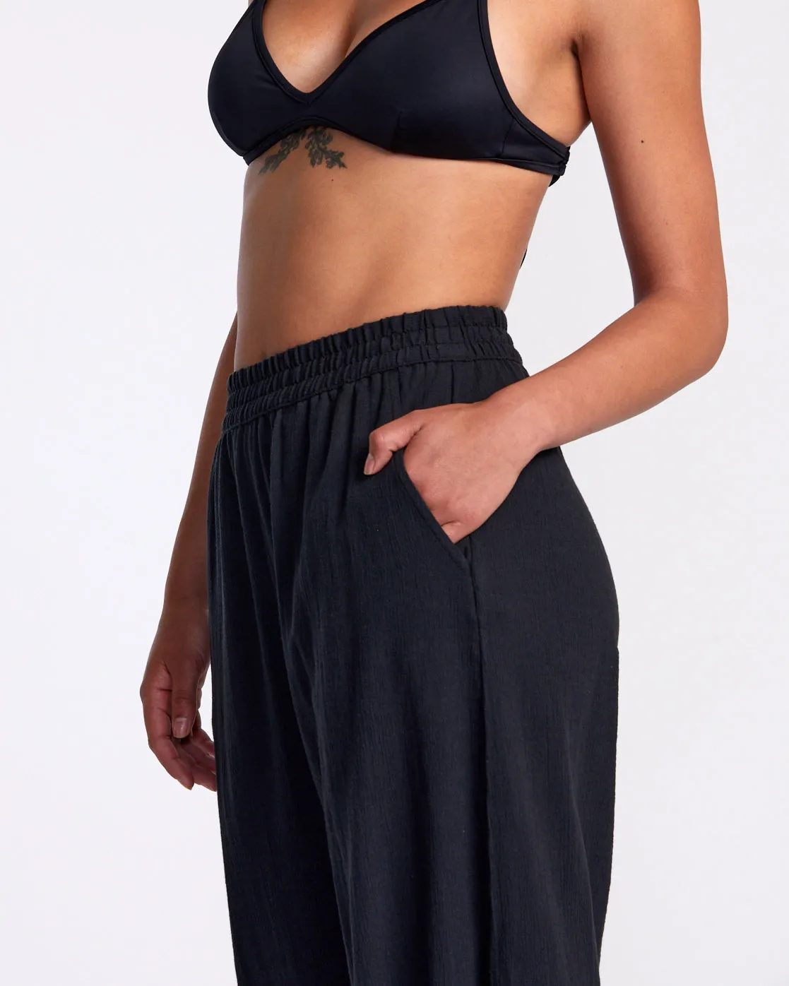 New Yume Wide Leg Pants - Rvca Black