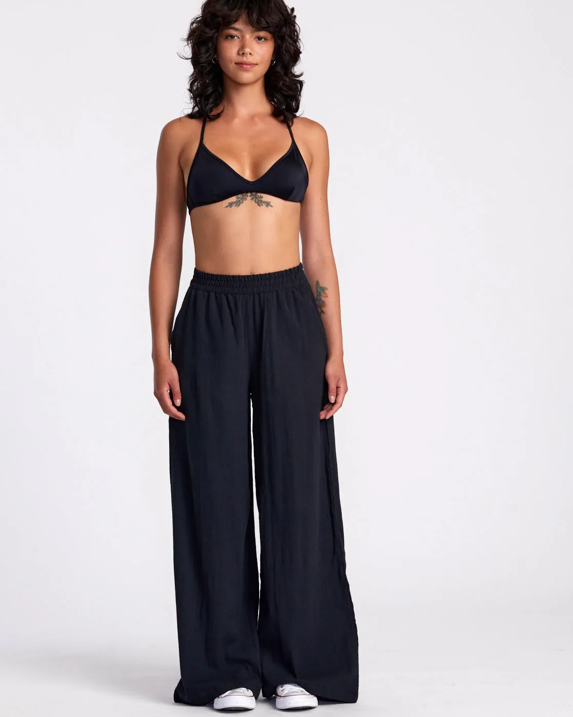 New Yume Wide Leg Pants - Rvca Black