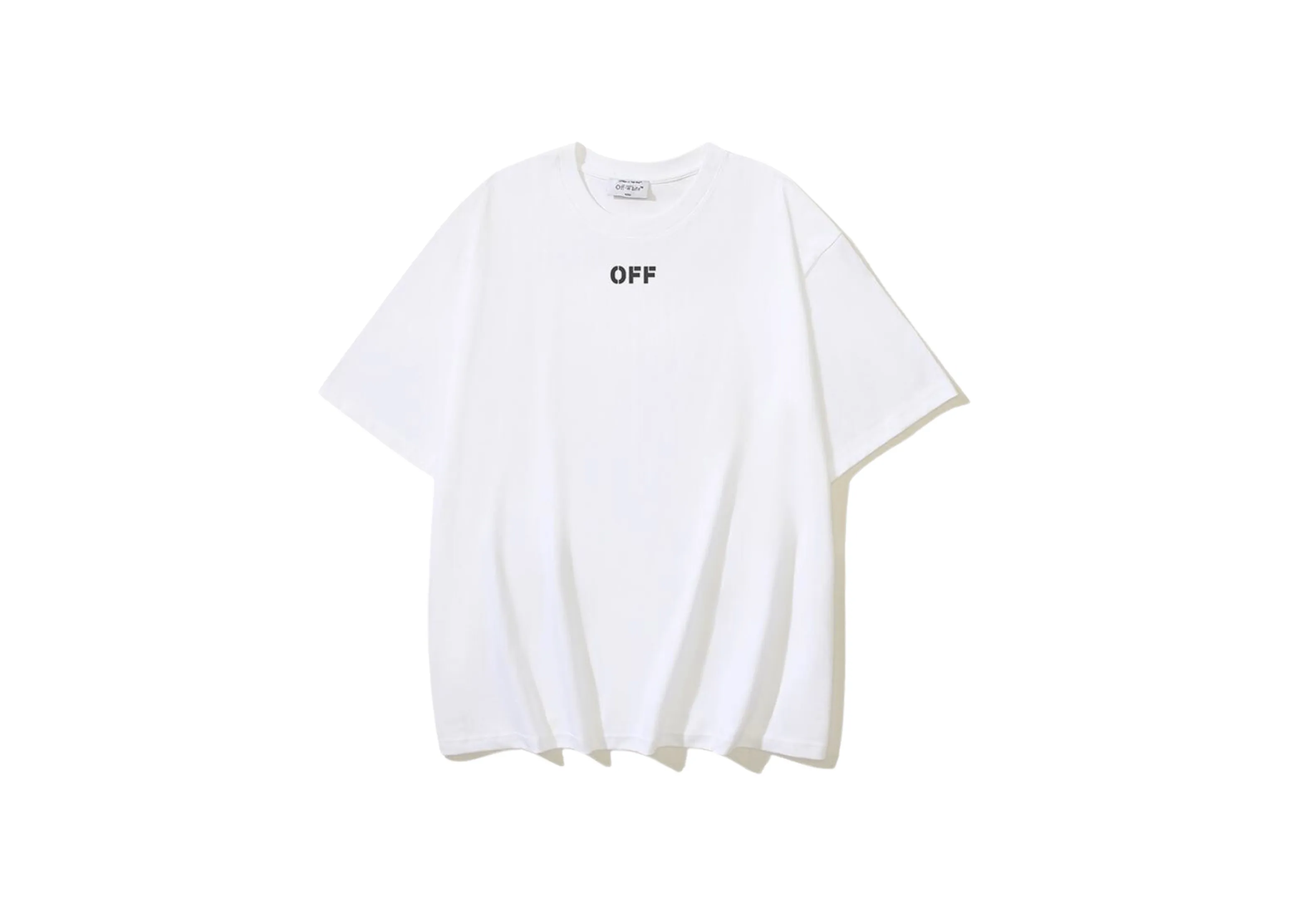 Off-White - Printed 'Double Moon' White T-Shirt