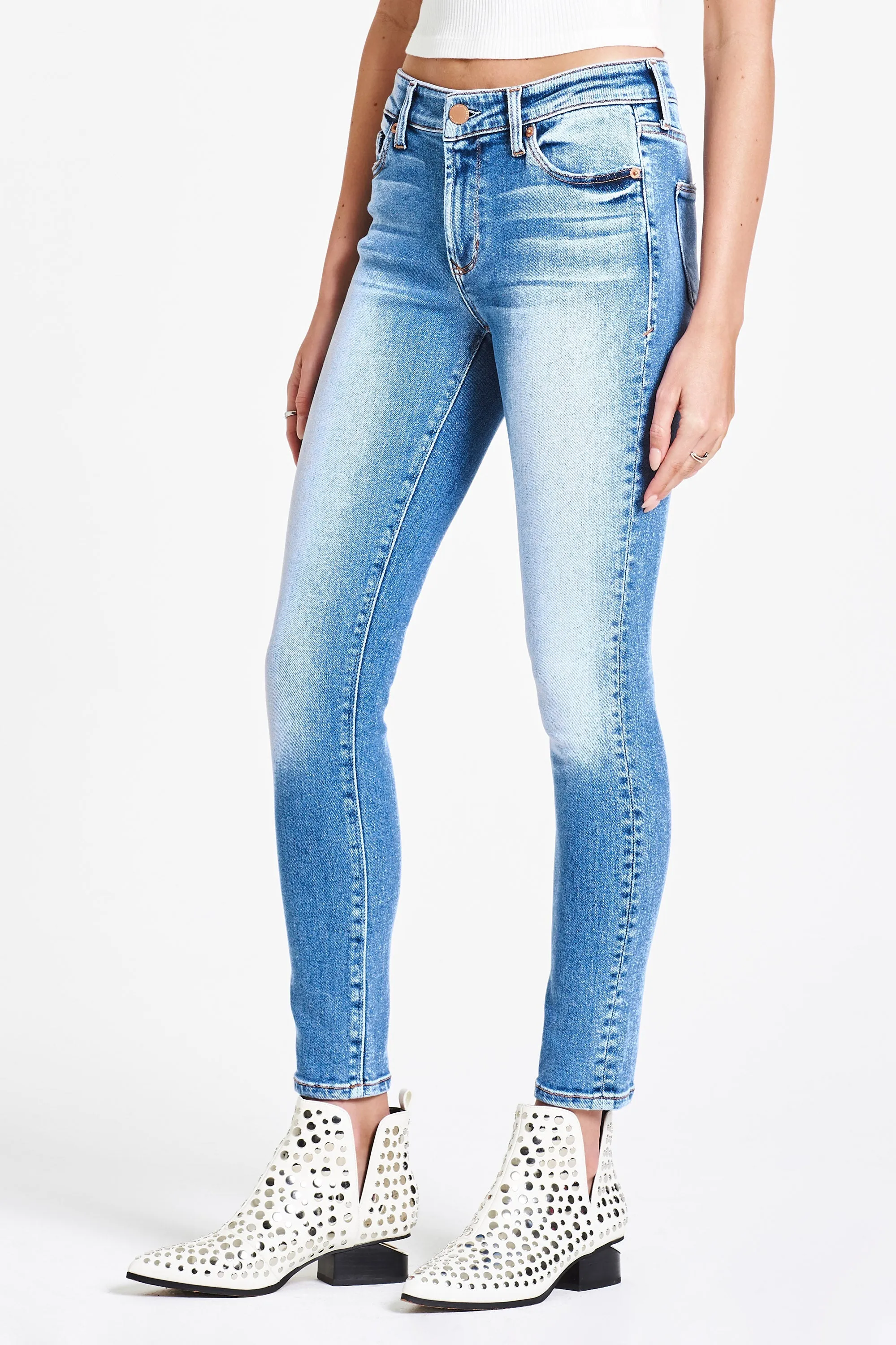 OLIVIA SUPER HIGH RISE ANKLE SKINNY JEANS WEST CORONADO