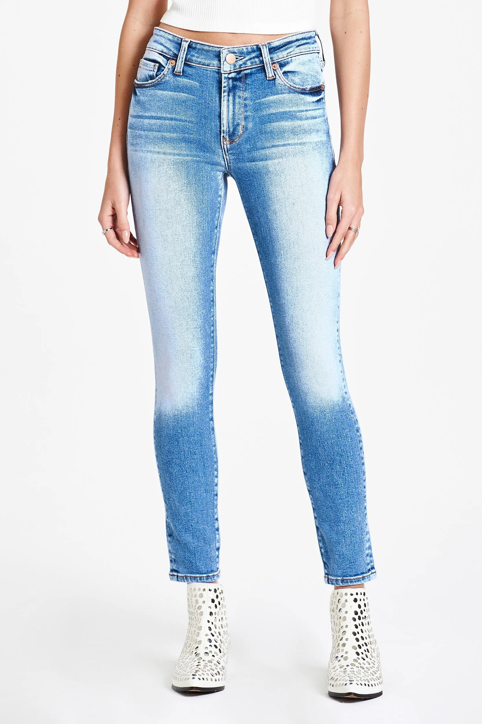 OLIVIA SUPER HIGH RISE ANKLE SKINNY JEANS WEST CORONADO