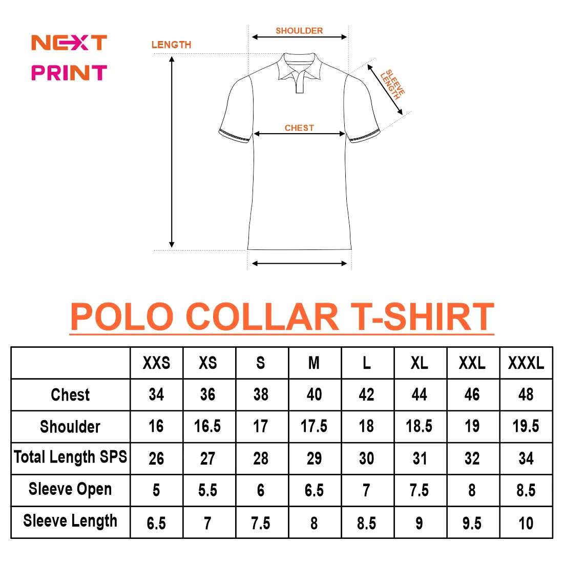 Polo Neck Printed Jersey Orange Design 6