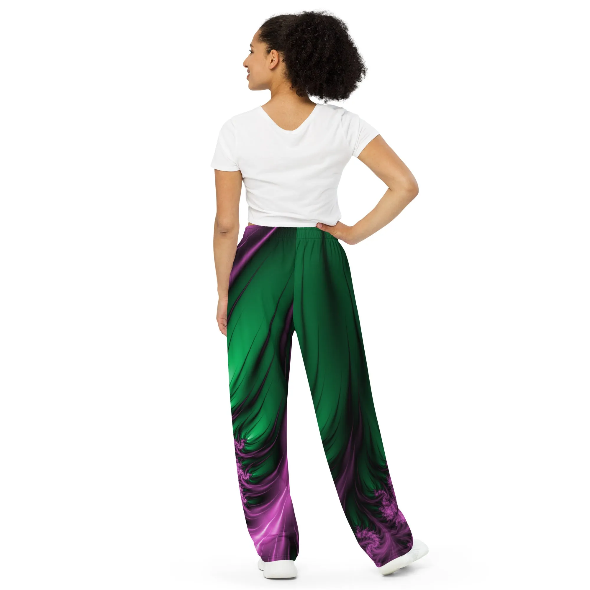 "Aurora Whispers Arctic Chic" Collection - Unisex Designer Wide Leg Pants