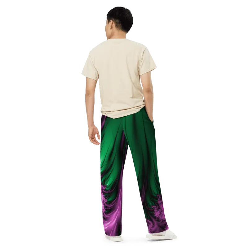 "Aurora Whispers Arctic Chic" Collection - Unisex Designer Wide Leg Pants