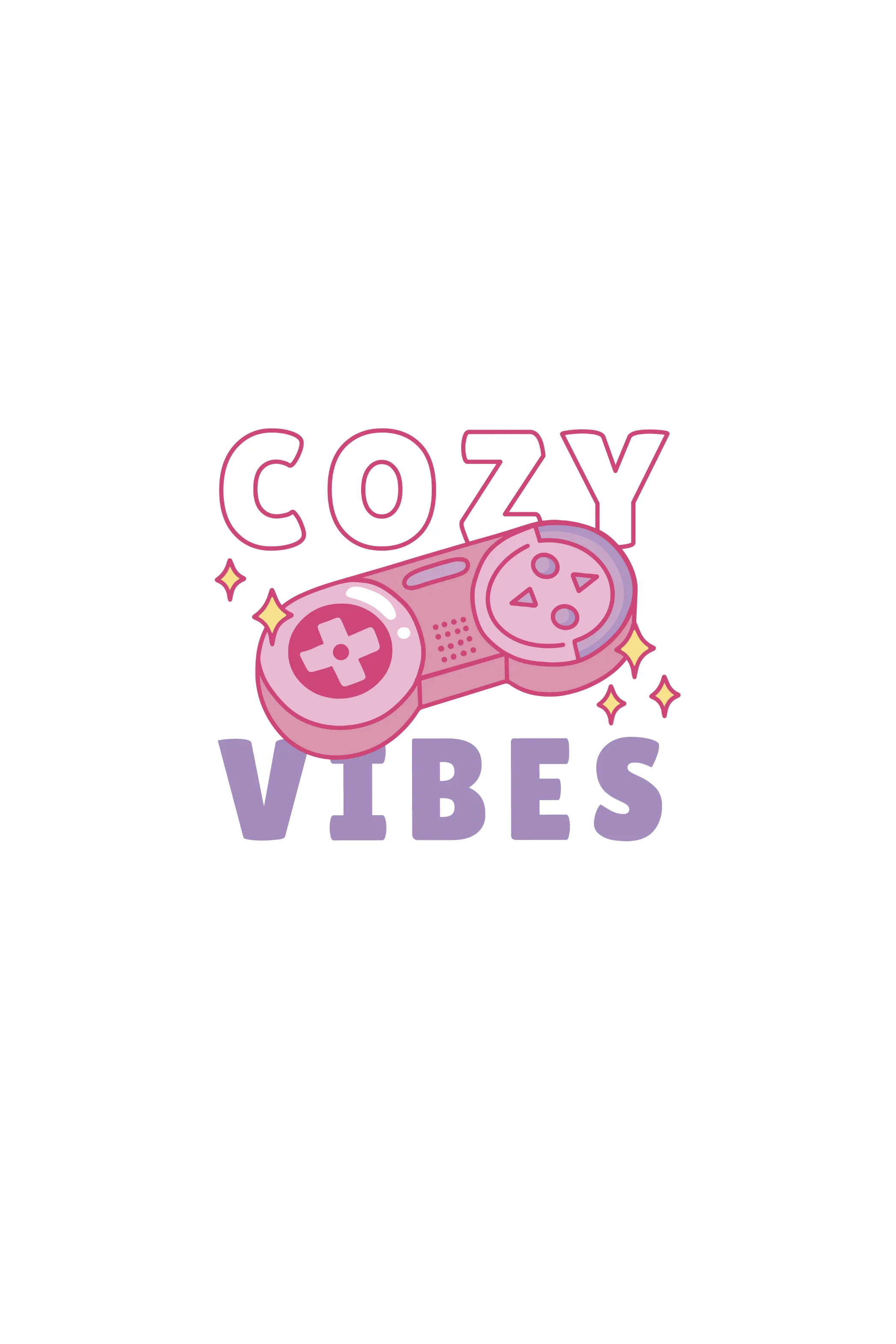 Retro Cozy Vibes White Printed Oversized T-shirt for women