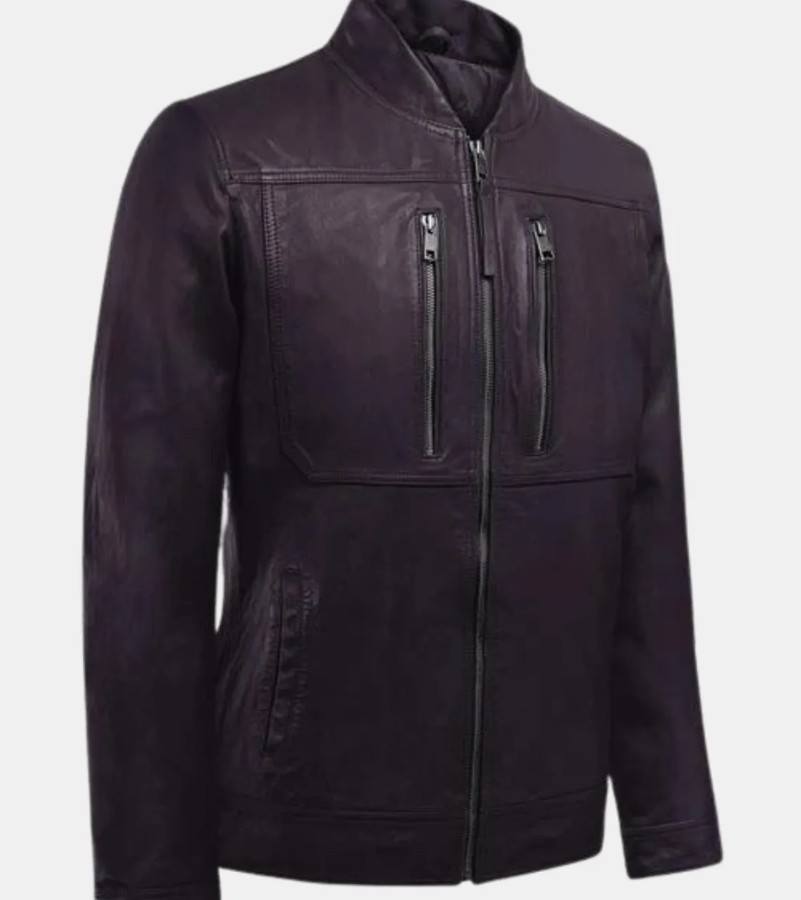 Riccardo Men's Violet Leather Jacket