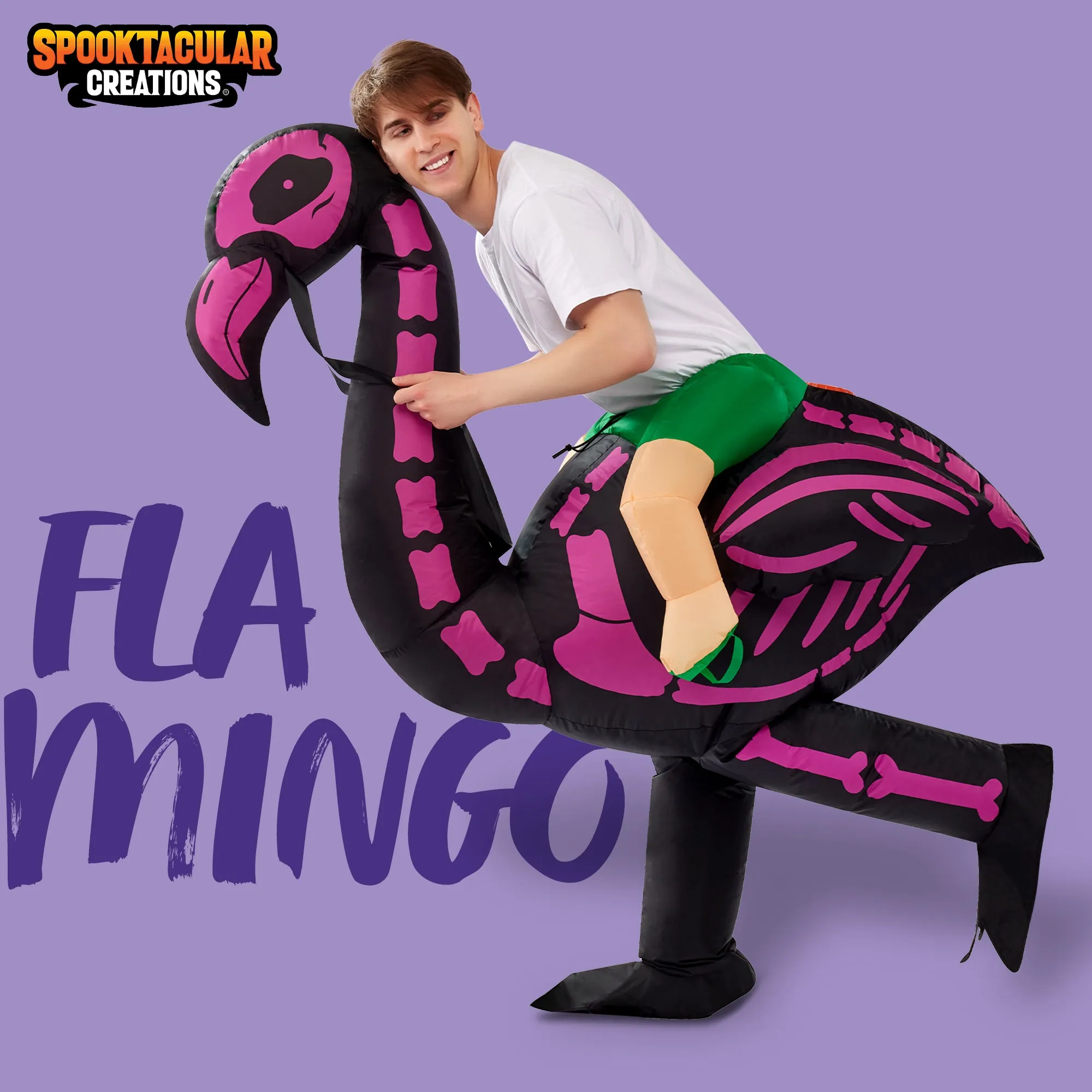 Ride-on Skeleton Flamingo Adult