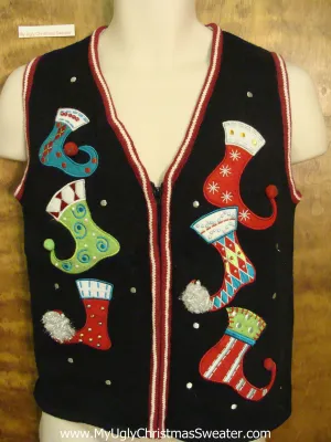 Scary Stockings Ugliest Bad Christmas Sweaters Vest