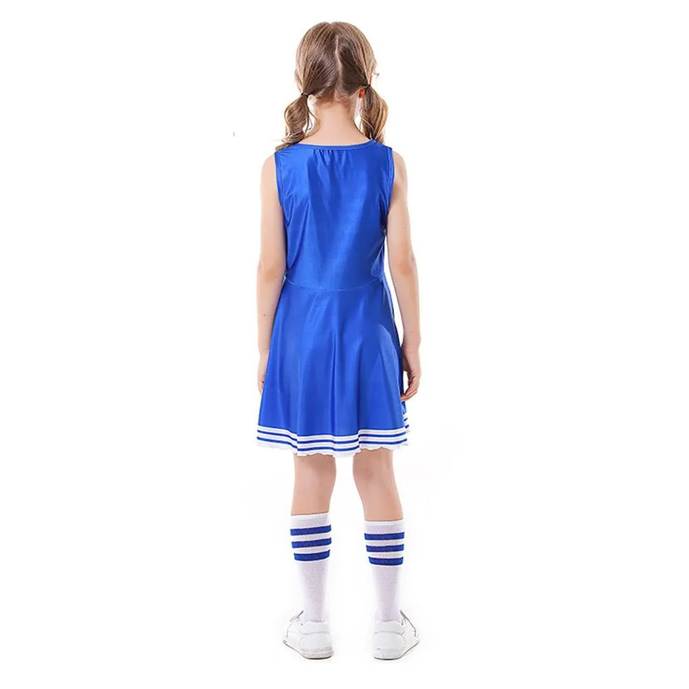 School Cheerleading Uniform Costume Cheerleader Party Dress Halloween Outfit Dress Up For Girls