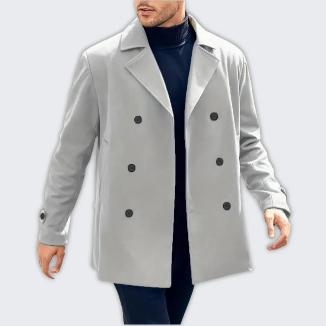 Sophisticated Men's Winter Trench Coat - Classic Elegance