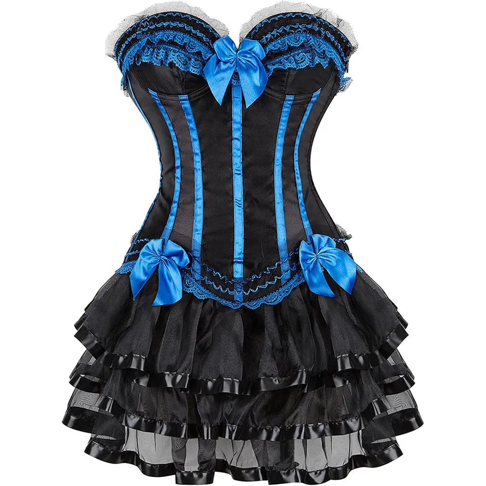 Steampunk Corset Skirt Renaissance Corset Dress for Women Burlesque Corsets Costumes