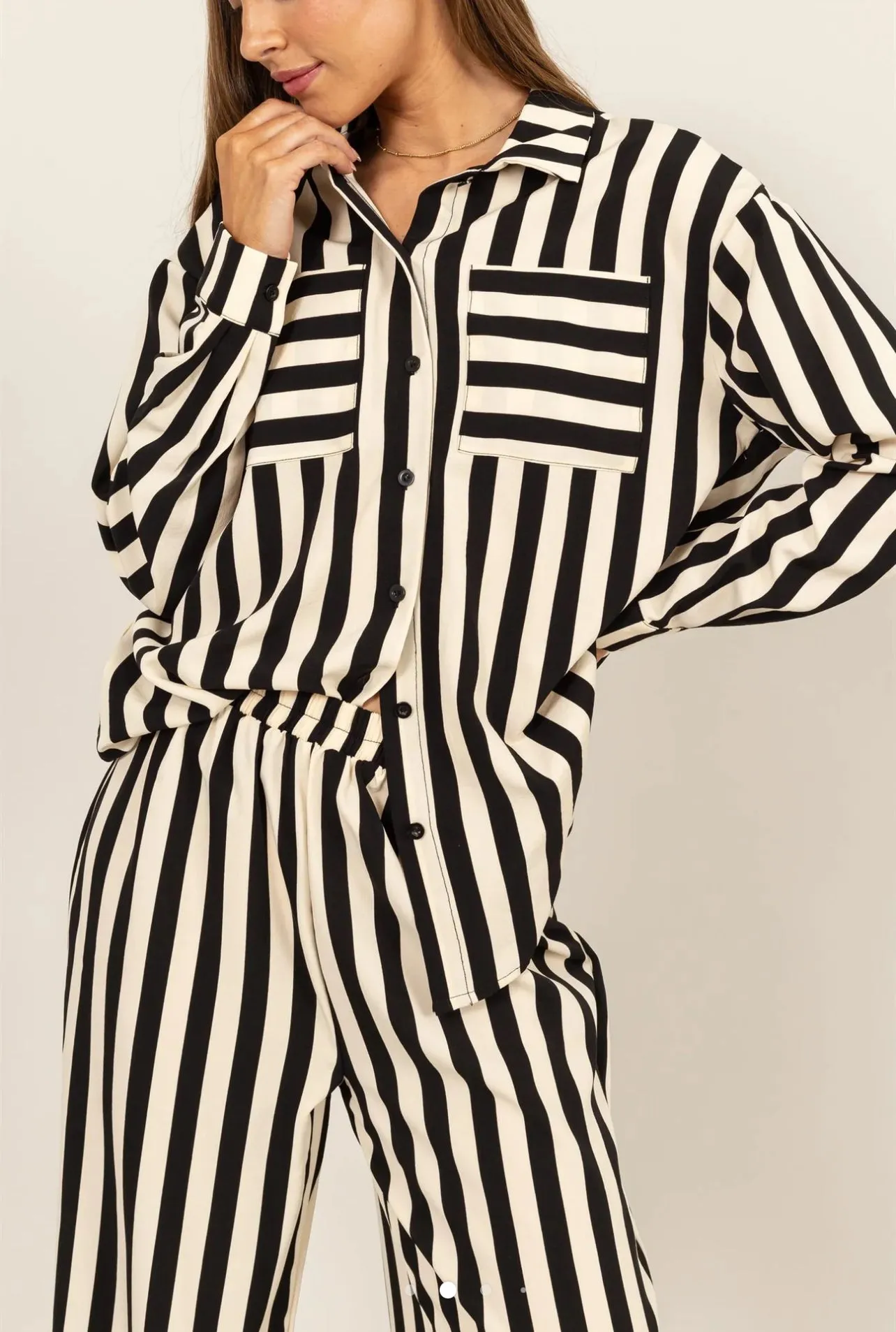 Striped Wide Leg Pant