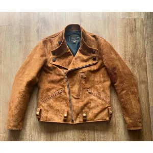 Suede Back Laces Leather Jacket