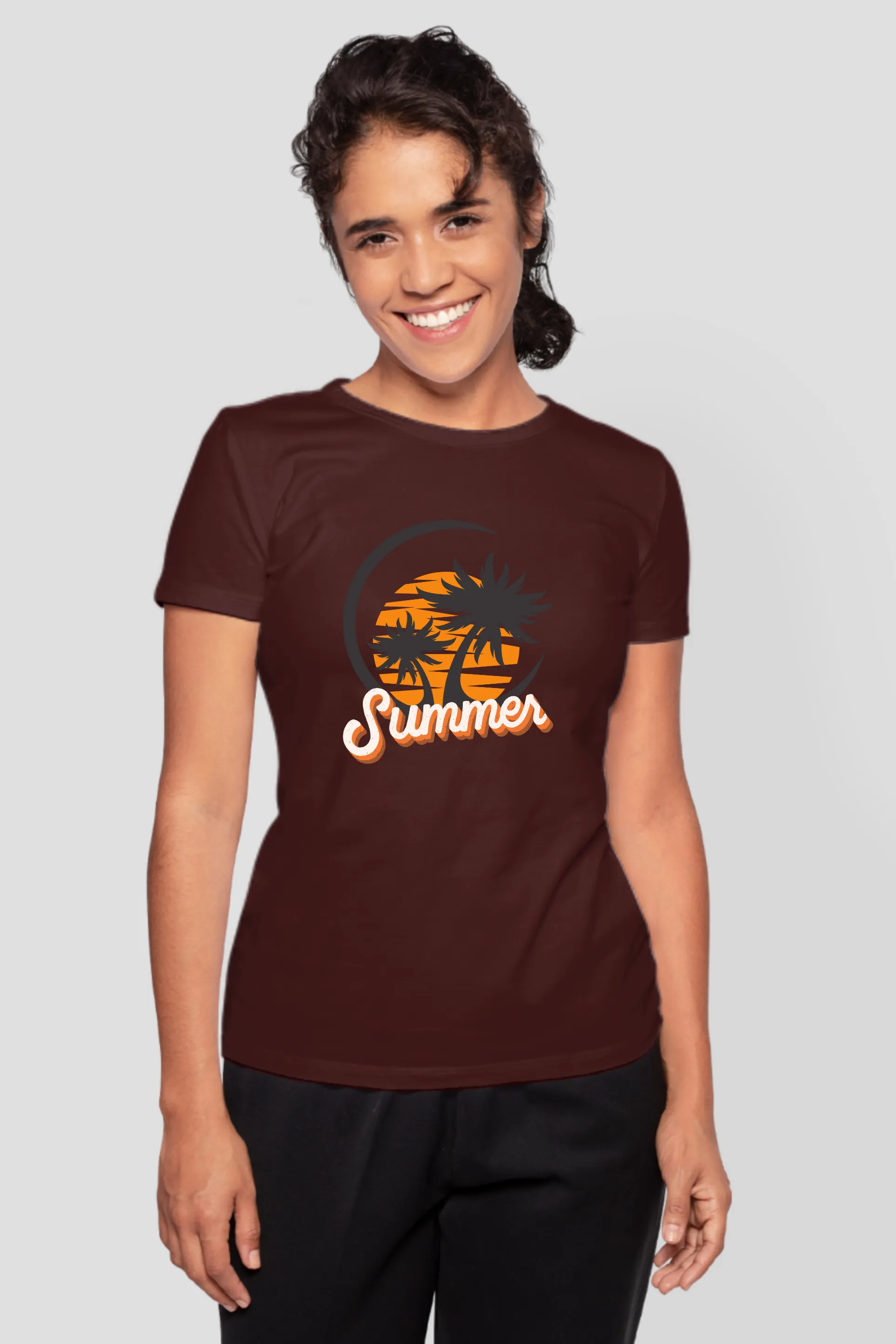 Summer Beach Vibes Printed T-shirt for women