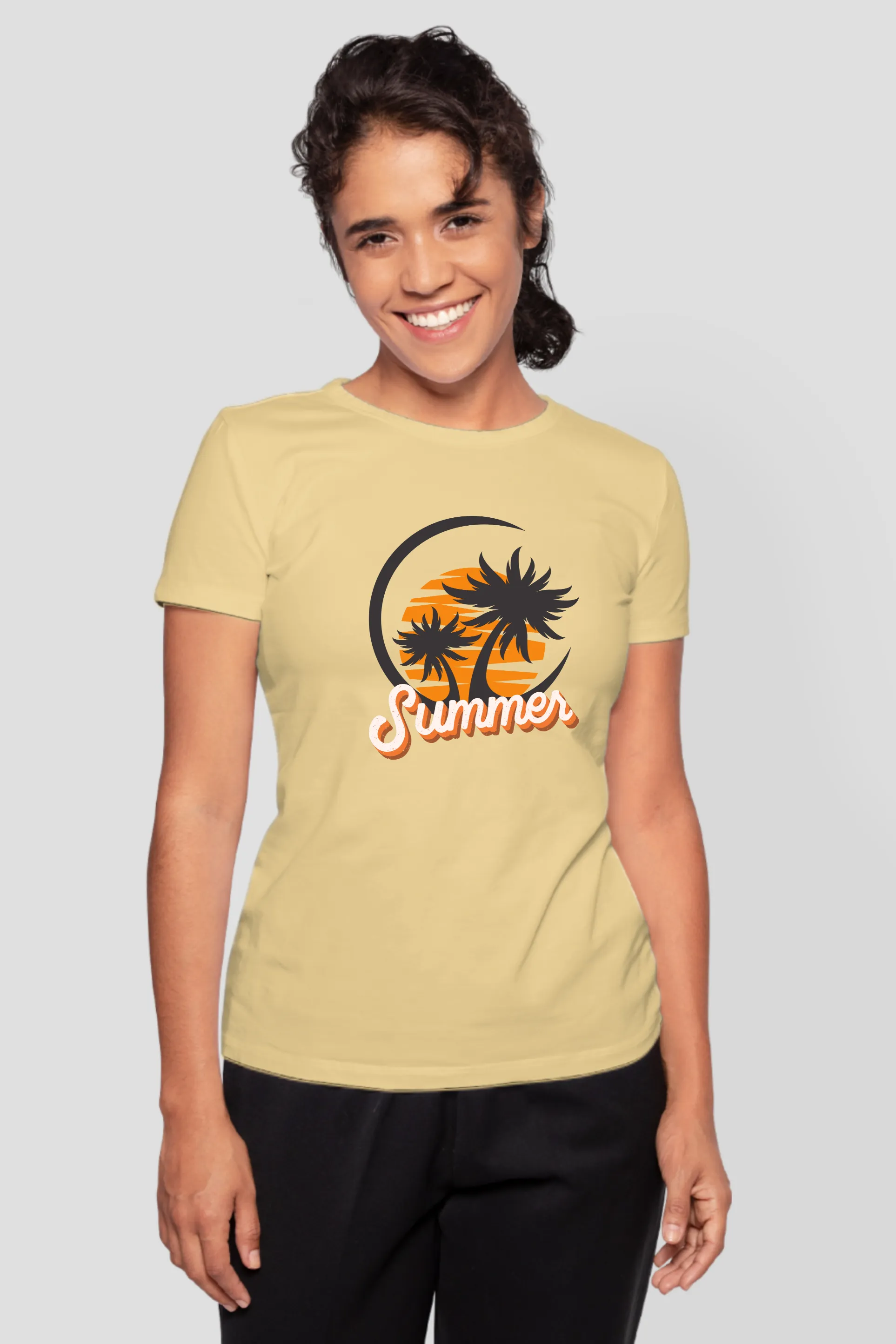 Summer Beach Vibes Printed T-shirt for women