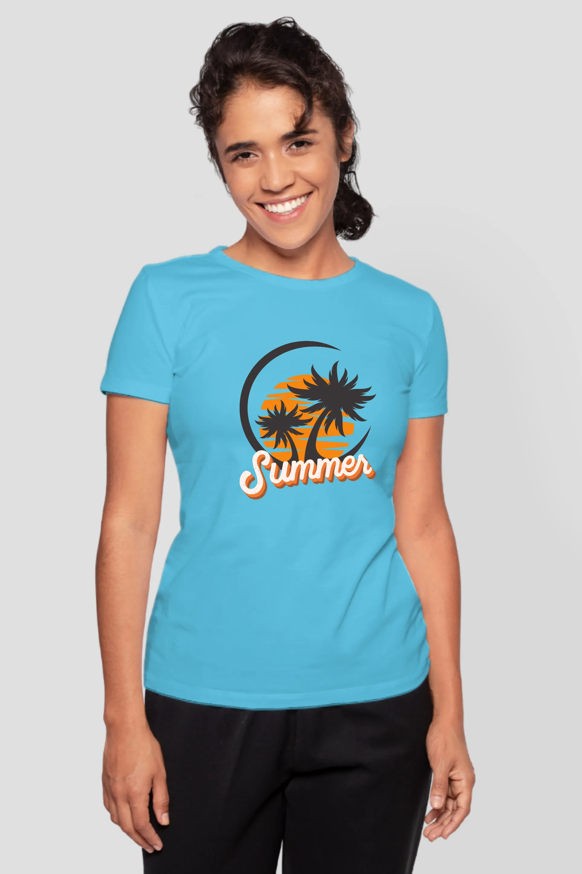 Summer Beach Vibes Printed T-shirt for women