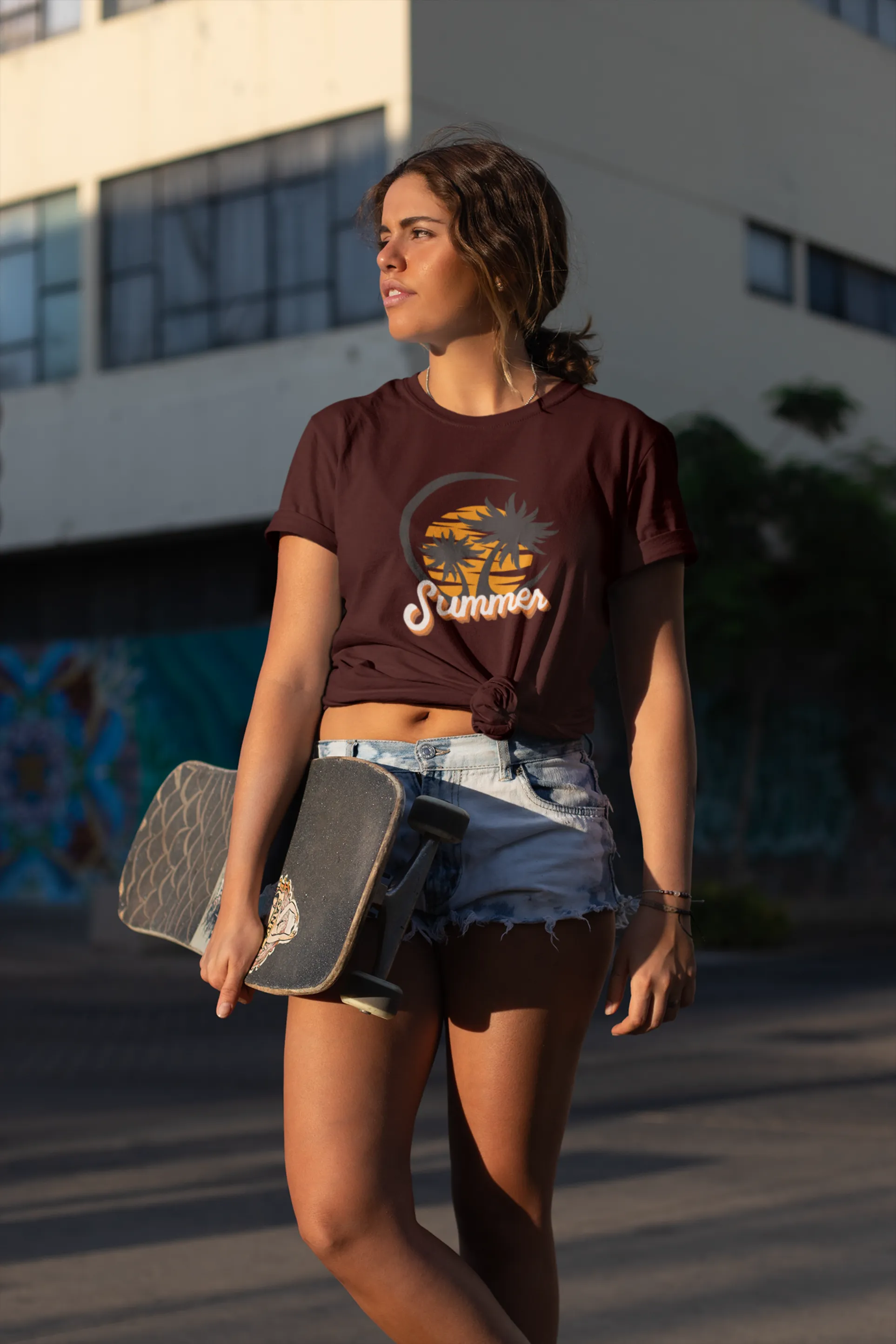 Summer Beach Vibes Printed T-shirt for women