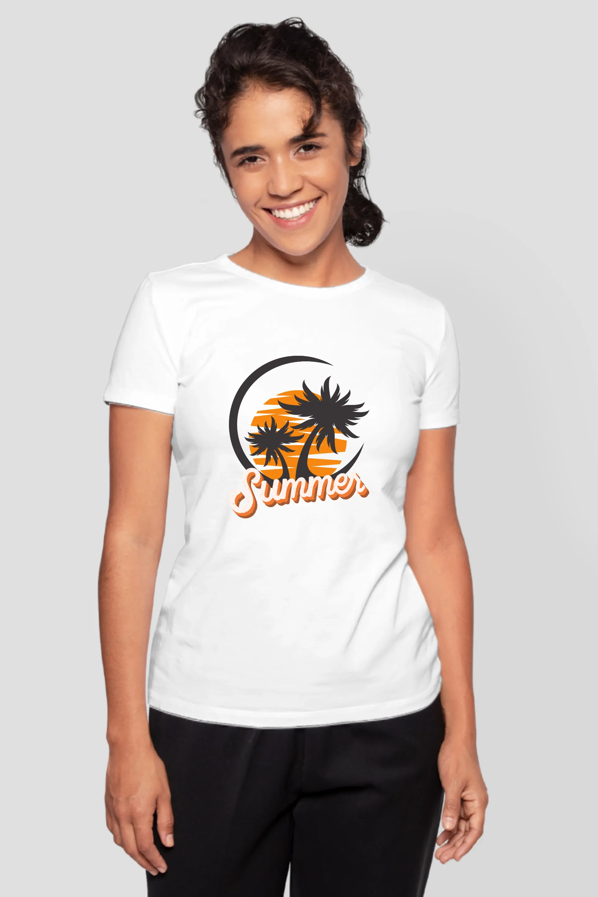 Summer Beach Vibes Printed T-shirt for women