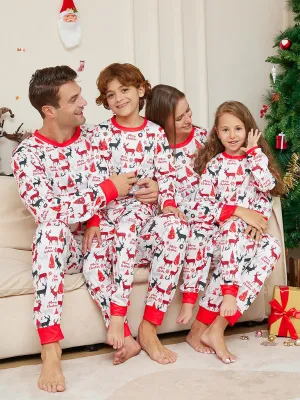 Thanksgiving & Christmas Joy: Family Matching Reindeer Pajama Set