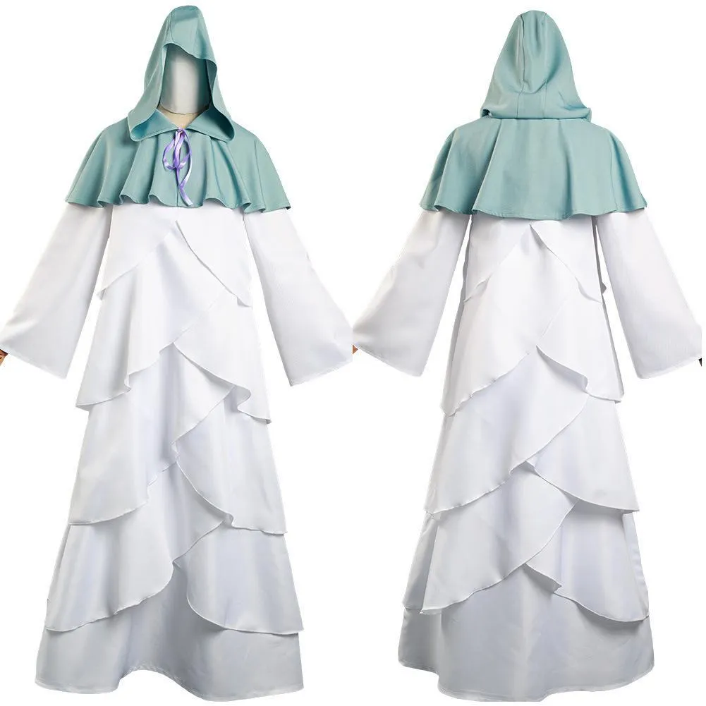 The Promised Neverland Mujika Cosplay Costume Long Robe Cloak Halloween Cape Carnival Outfit for Adults