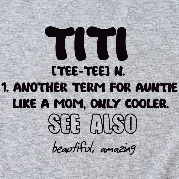 TITI TEE TEE Summer Letter Crew Neck Loose Short Sleeve Women's T-Shirt