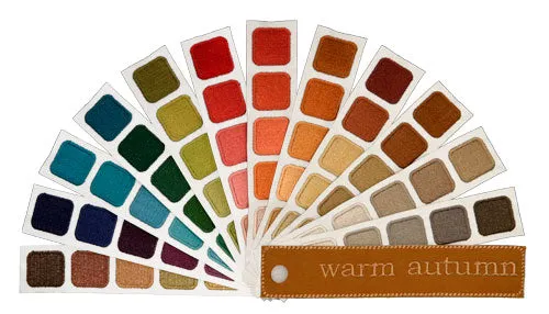 Warm Autumn Color Swatch Book