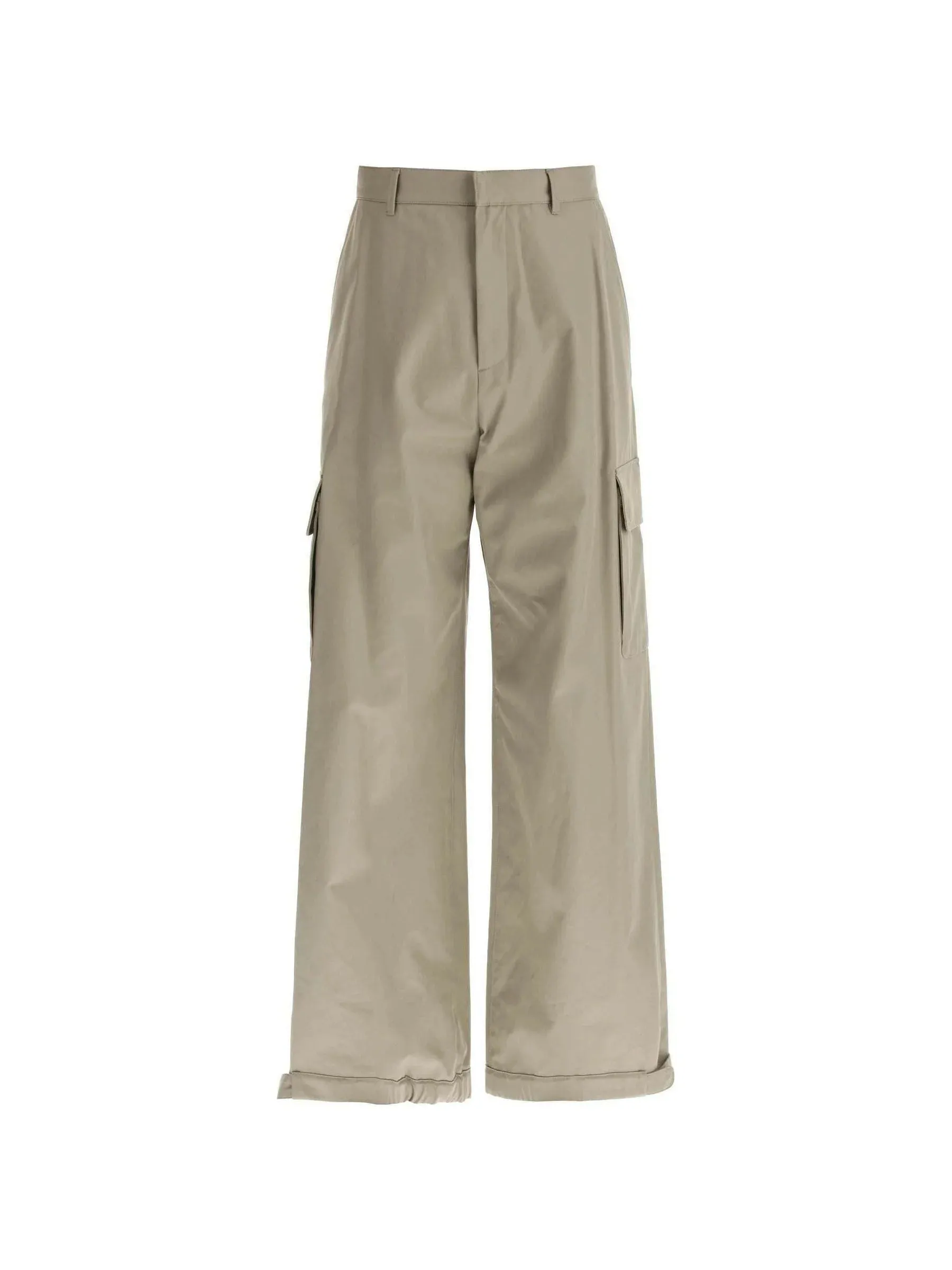 Wide-Leg Cargo Trousers