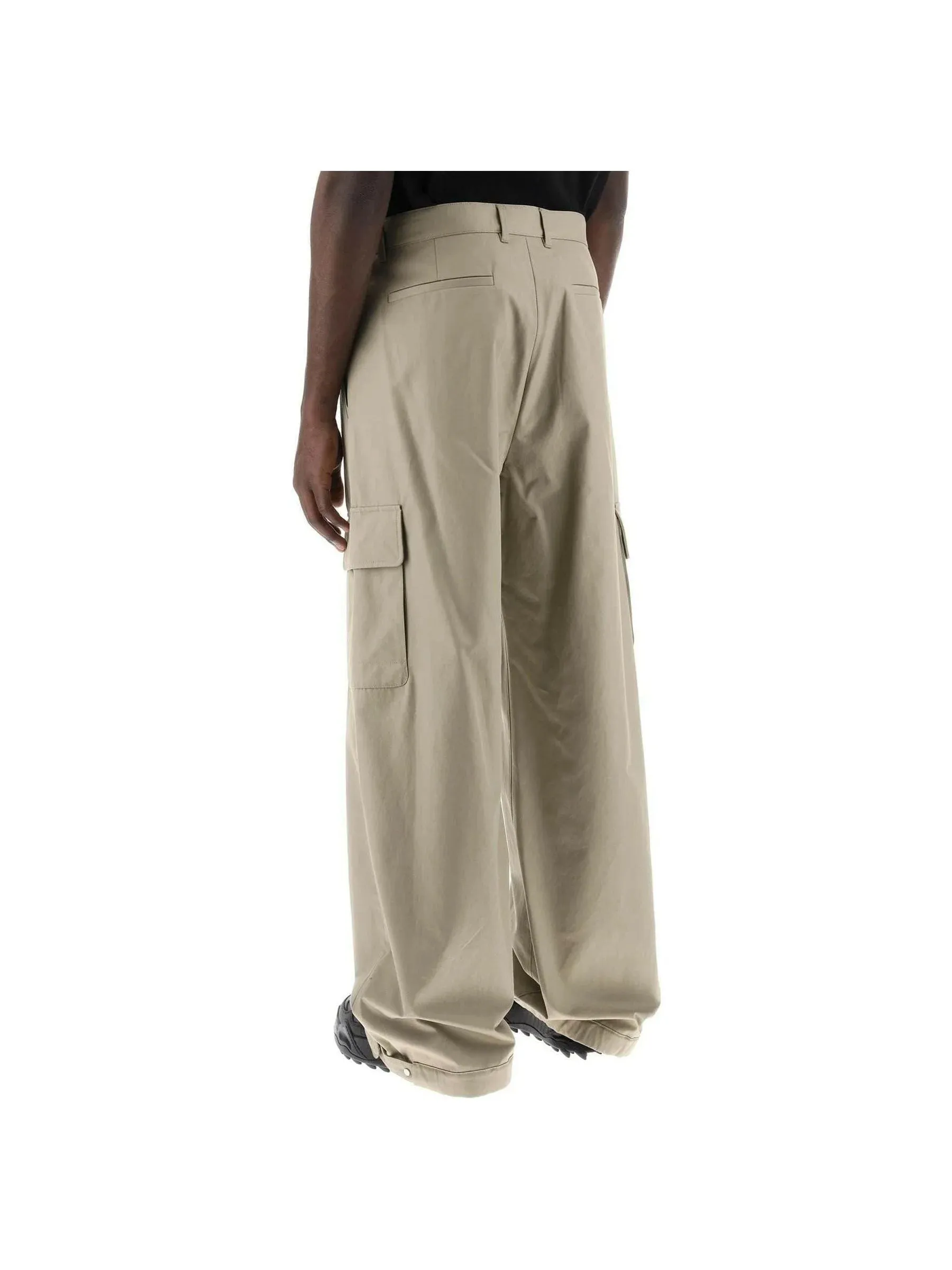 Wide-Leg Cargo Trousers