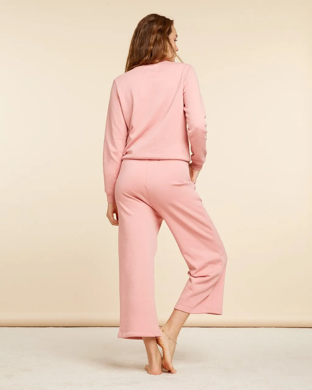 Wide Leg Sweatpant - Cameo Pink