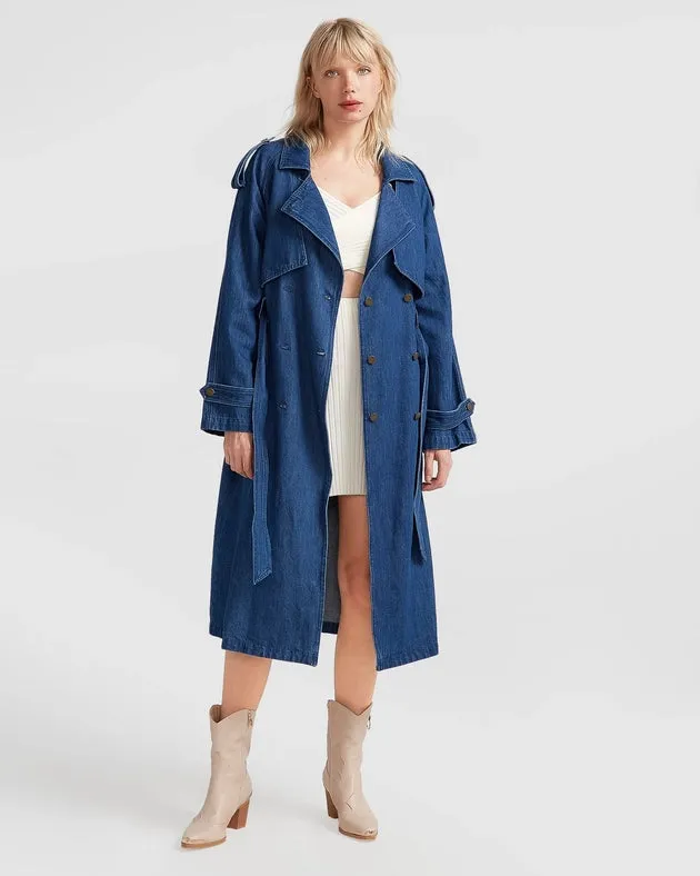 Wild Skies Denim Trench