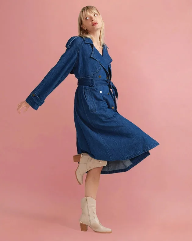 Wild Skies Denim Trench