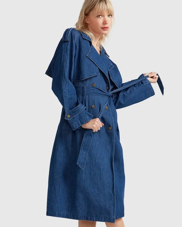 Wild Skies Denim Trench