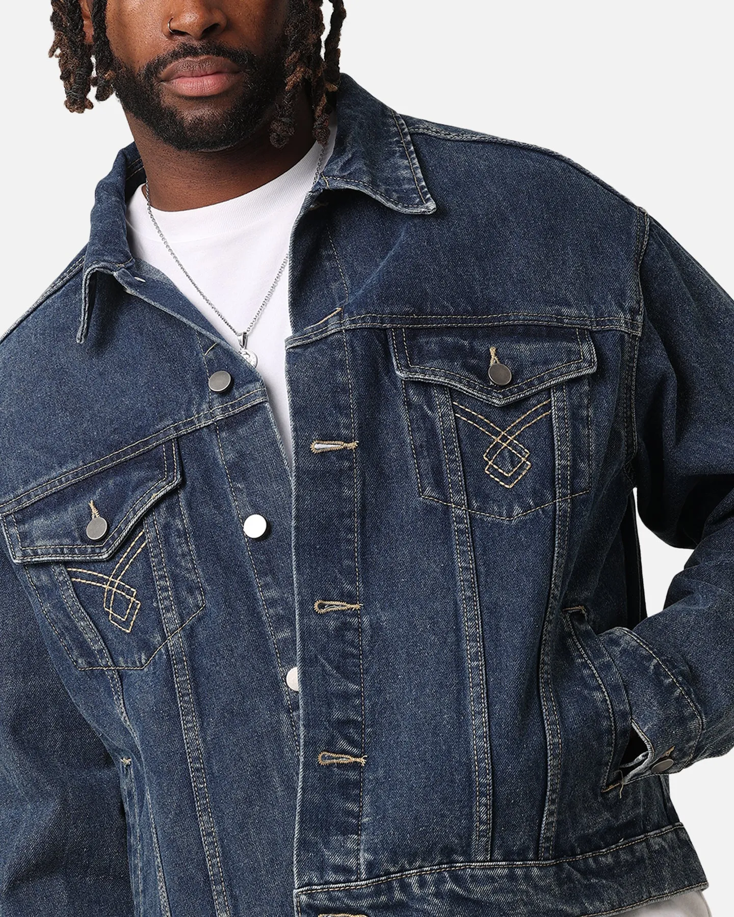 XXIII Classic Trucker Denim Jacket Mid Blue